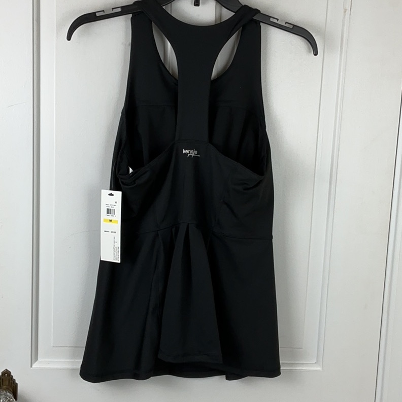 Kensie Women’s Black Workout Tank Top Racerback Shelf Bra Size M Nwt — image 5 of 7
